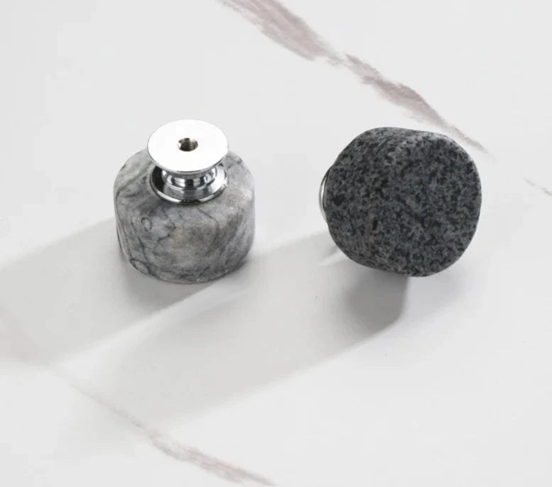 Boutons de Meuble en Marbre et Alliage d'Aluminium MAJOLIE - DIY Style Nordique - Ethic Atelier