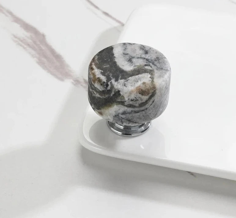 Boutons de Meuble en Marbre et Alliage d'Aluminium MAJOLIE - DIY Style Nordique - Ethic Atelier