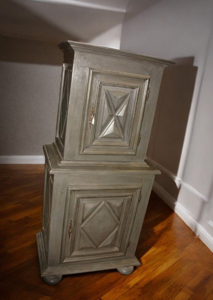 Buffet Deux Corps Diminutif de Style Louis XIII Relooké - Ethic Atelier