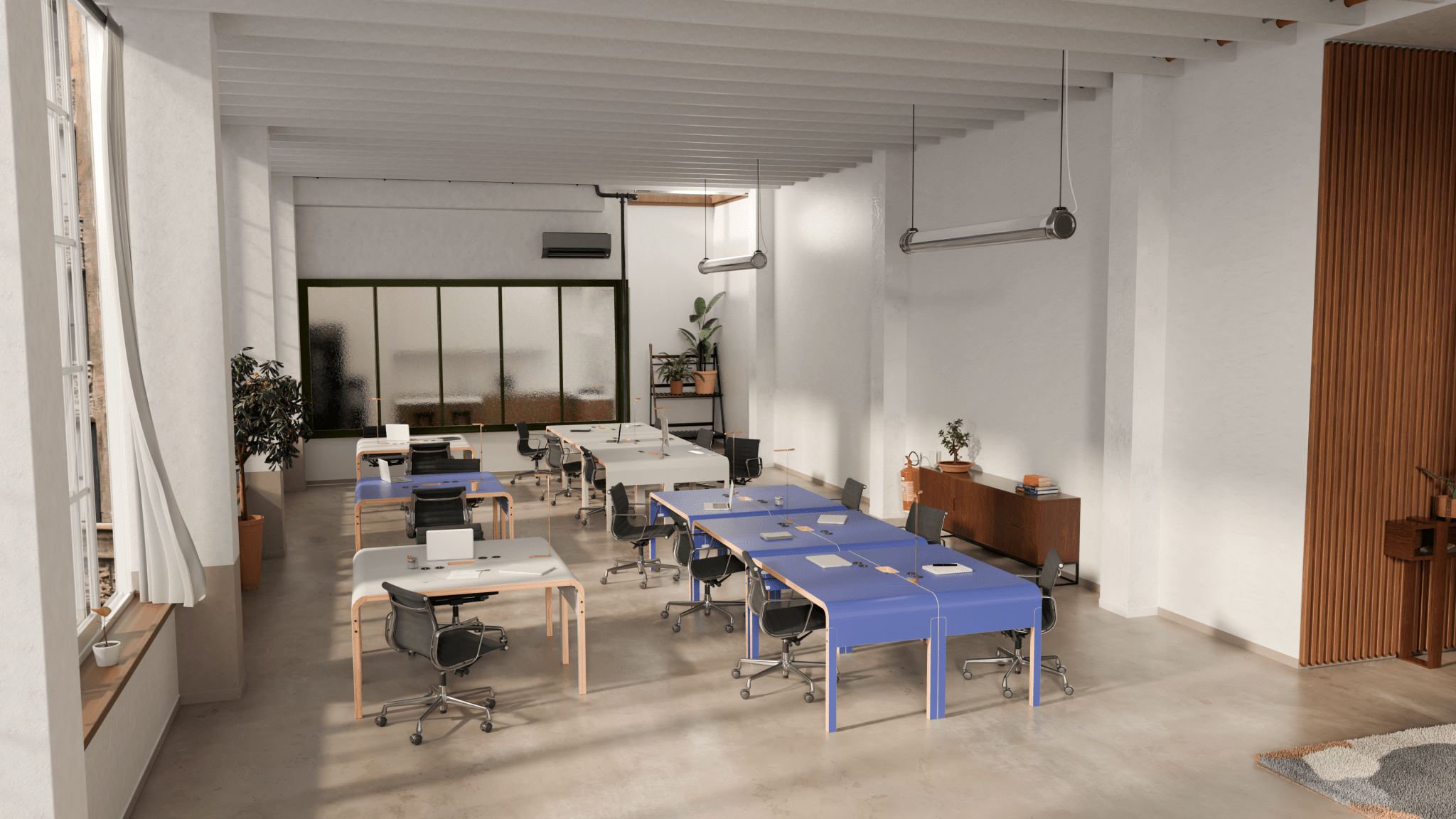 Bureau Bupo en Portes d'Immeubles Tertiaires Upcyclées - Ethic Atelier
