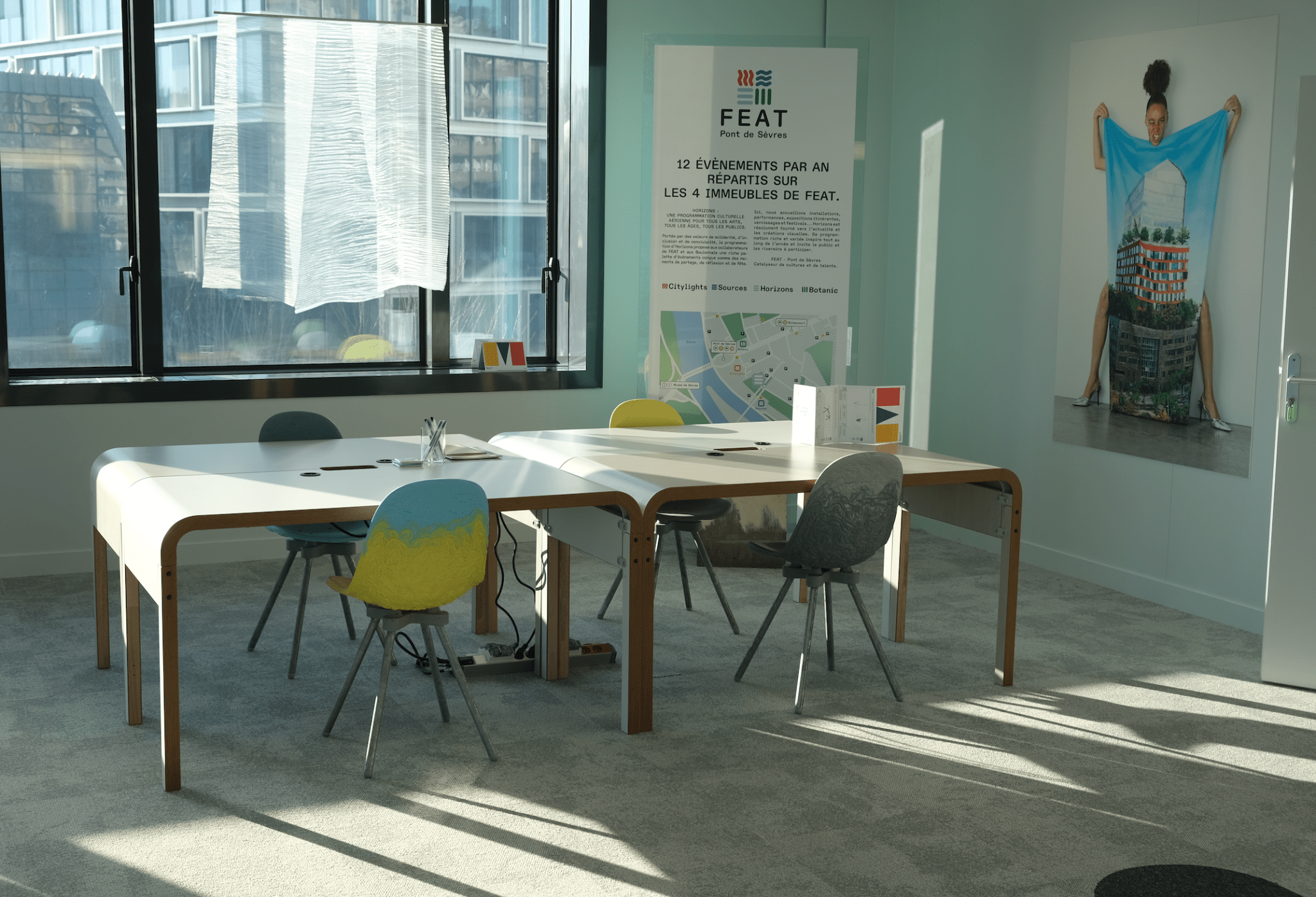 Bureau Bupo en Portes d'Immeubles Tertiaires Upcyclées - Ethic Atelier