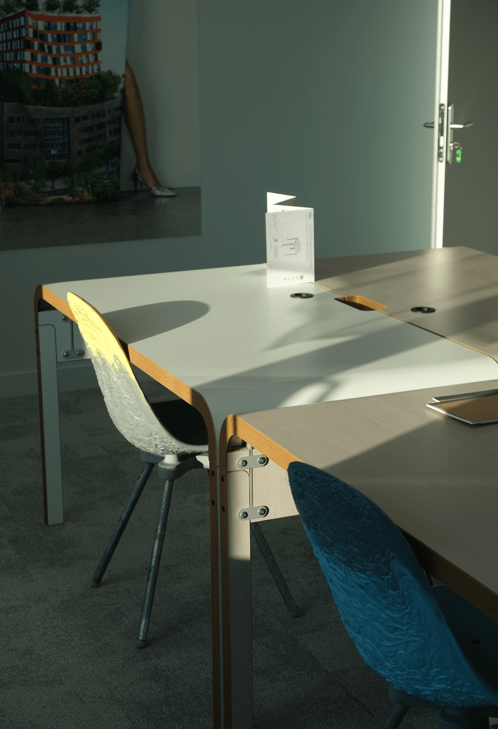Bureau Bupo en Portes d'Immeubles Tertiaires Upcyclées - Ethic Atelier