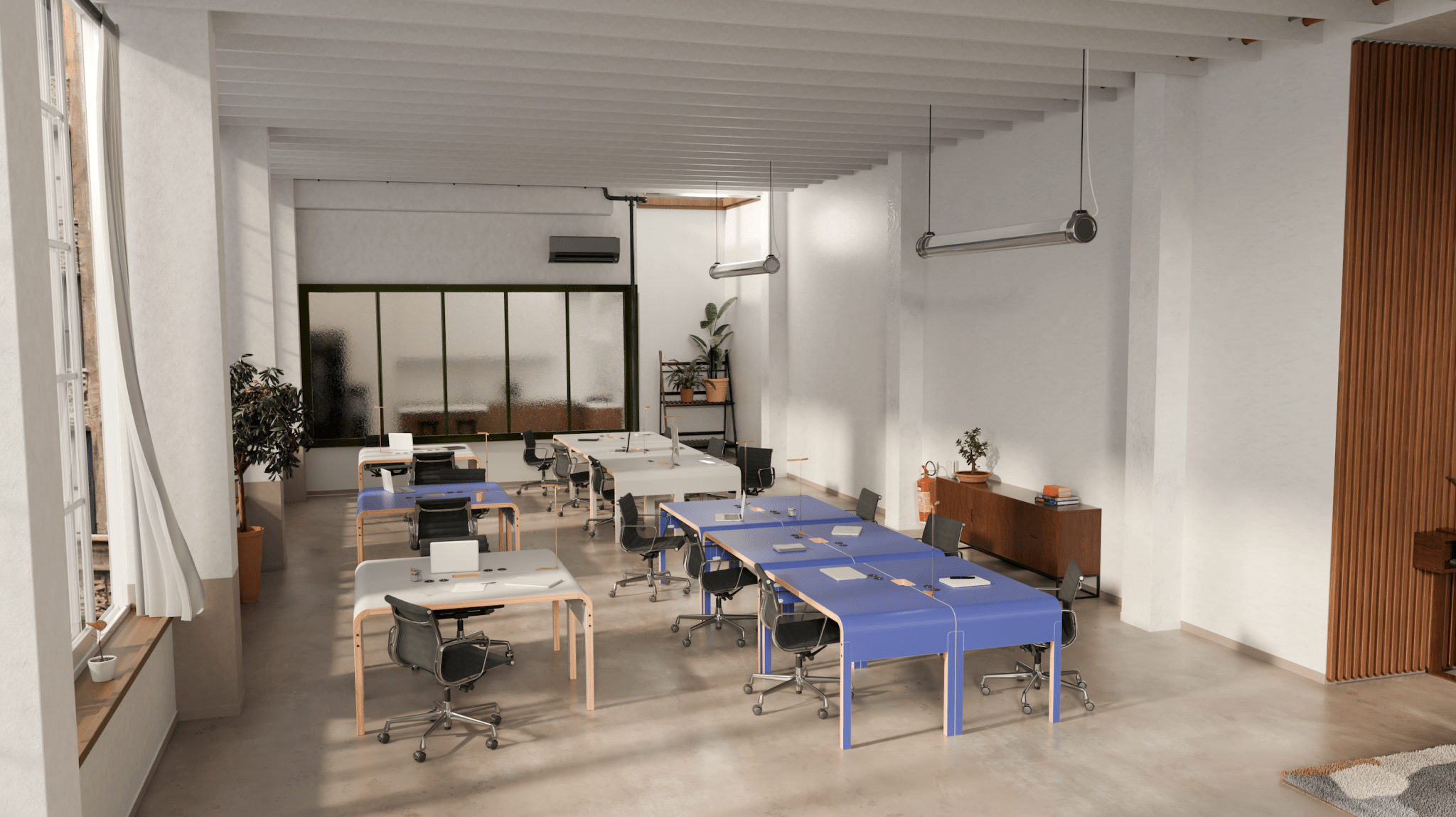 Bureau Bupo en Portes d'Immeubles Tertiaires Upcyclées - Ethic Atelier