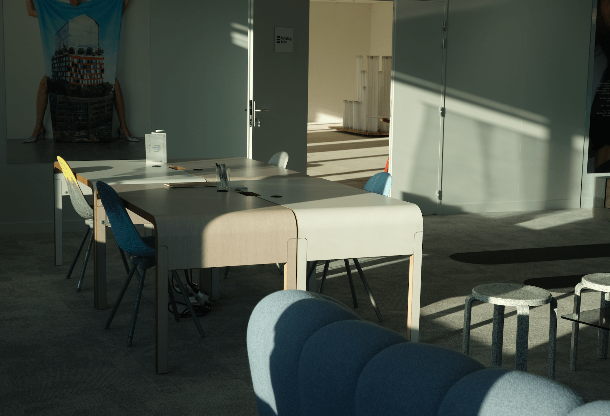 Bureau Bupo en Portes d'Immeubles Tertiaires Upcyclées - Ethic Atelier