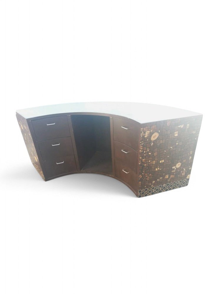 Bureau en marqueterie de coquille de noix de coco - Ethic Atelier