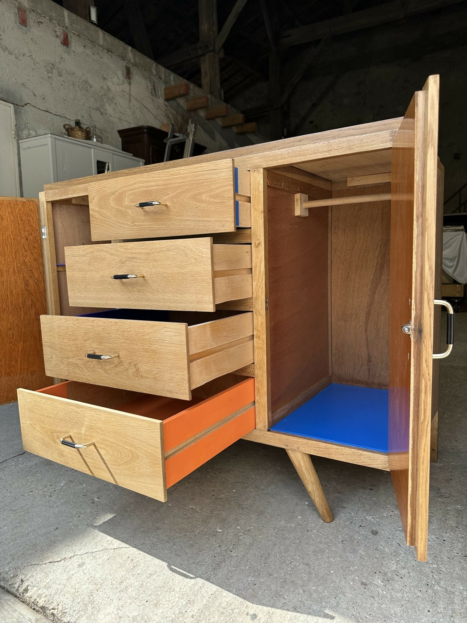 Caroline, Buffet vintage pieds compas - Ethic Atelier