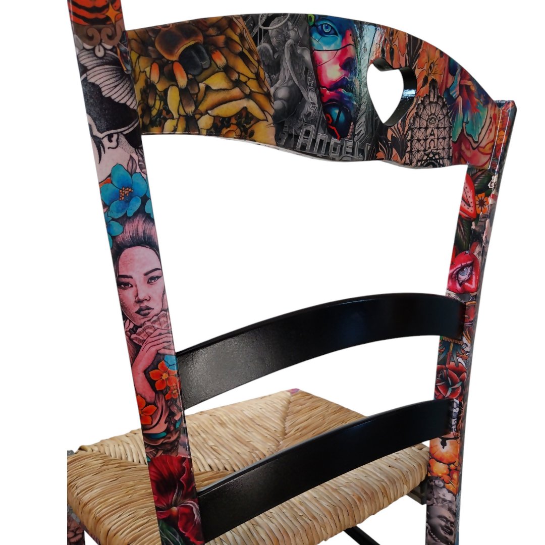 Chaise N°6 "Pop'Art Tatoo" - Ethic Atelier