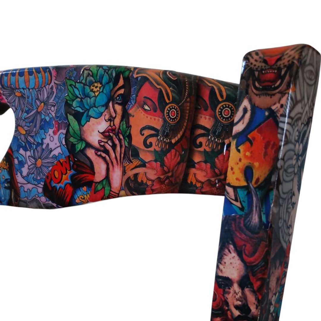 Chaise N°6 "Pop'Art Tatoo" - Ethic Atelier