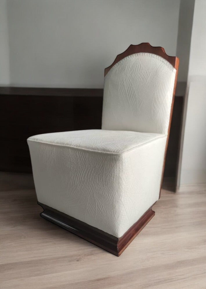 Chauffeuse Art Déco en Noyer Massif - Ethic Atelier