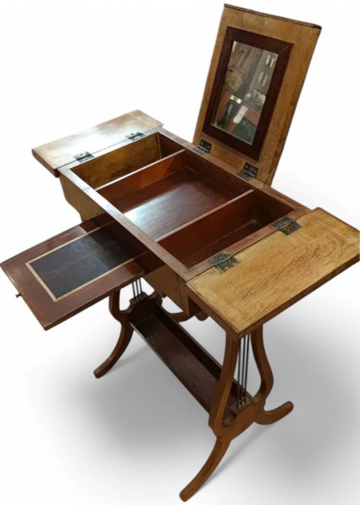 Coiffeuse lyre en acajou de Cuba massif - Ethic Atelier