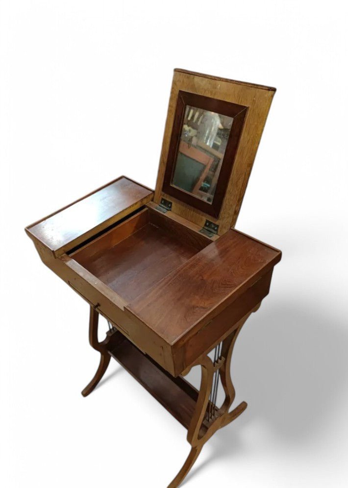 Coiffeuse lyre en acajou de Cuba massif - Ethic Atelier