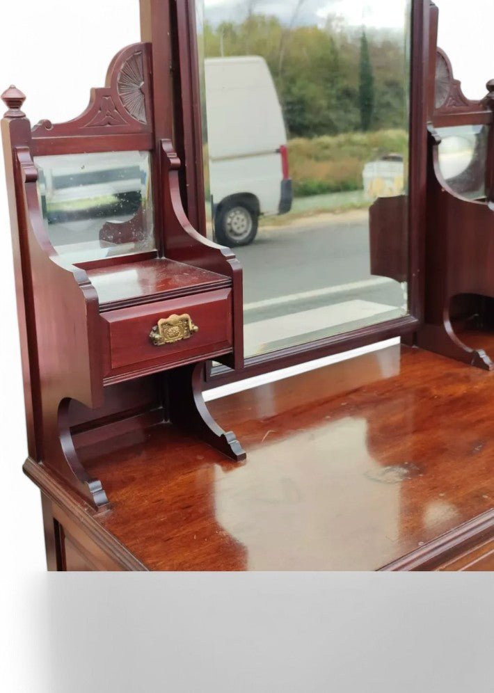 Commode Coiffeuse Anglaise Classique en Acajou Massif - Ethic Atelier