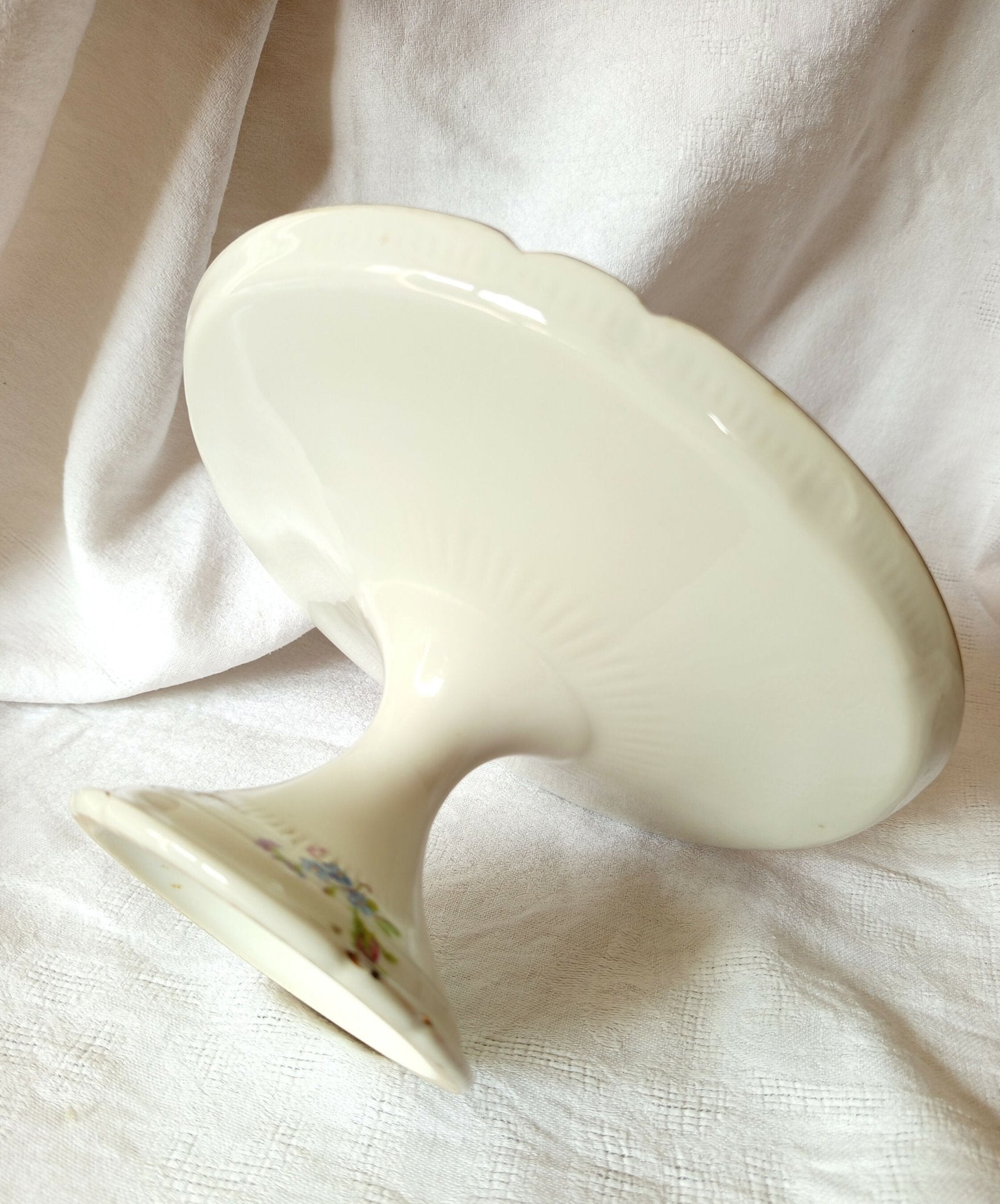 Compotier fleuri en porcelaine de Limoges C&P Début XXe - Ethic Atelier