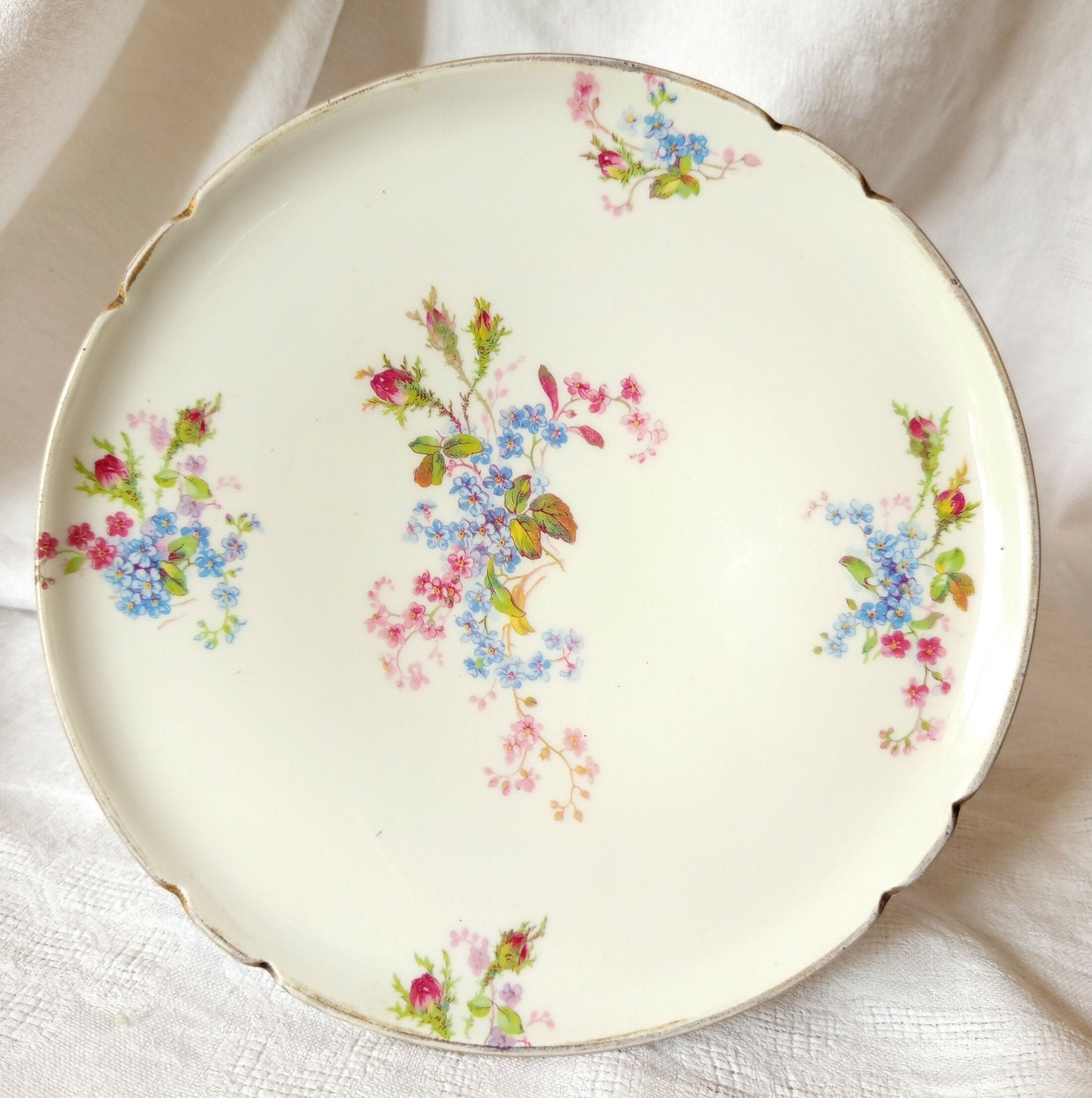 Compotier fleuri en porcelaine de Limoges C&P Début XXe - Ethic Atelier