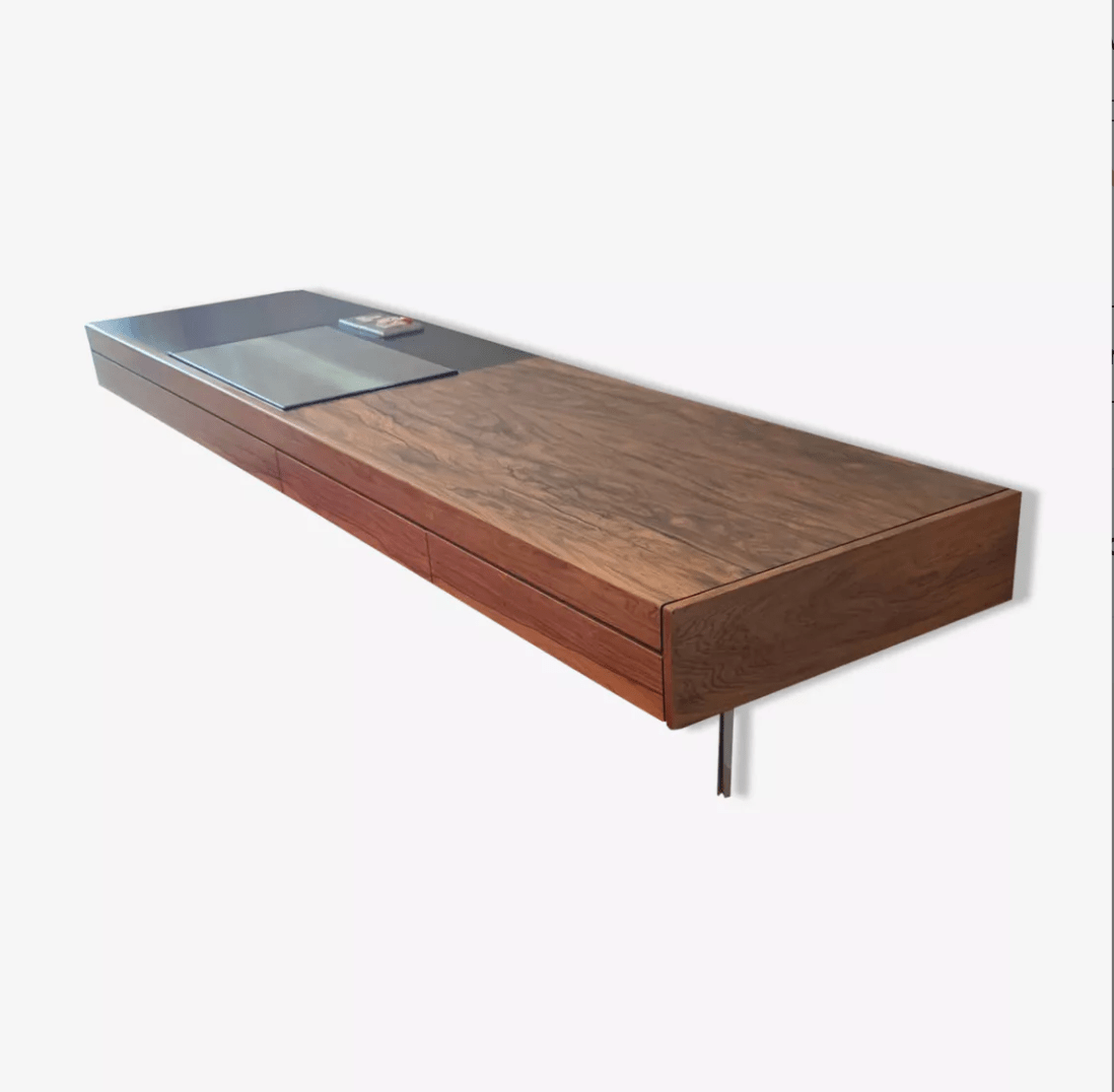 Console Suspendue en Palissandre de Rio par Robert Heritage pour Archie Shine – Vers 1960 - Ethic Atelier