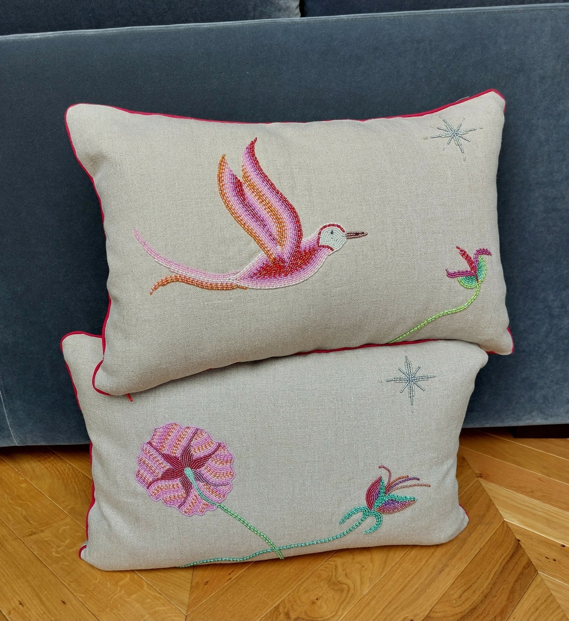 Coussin Collection "Fleurs au clair de lune", Fleurs - Ethic Atelier
