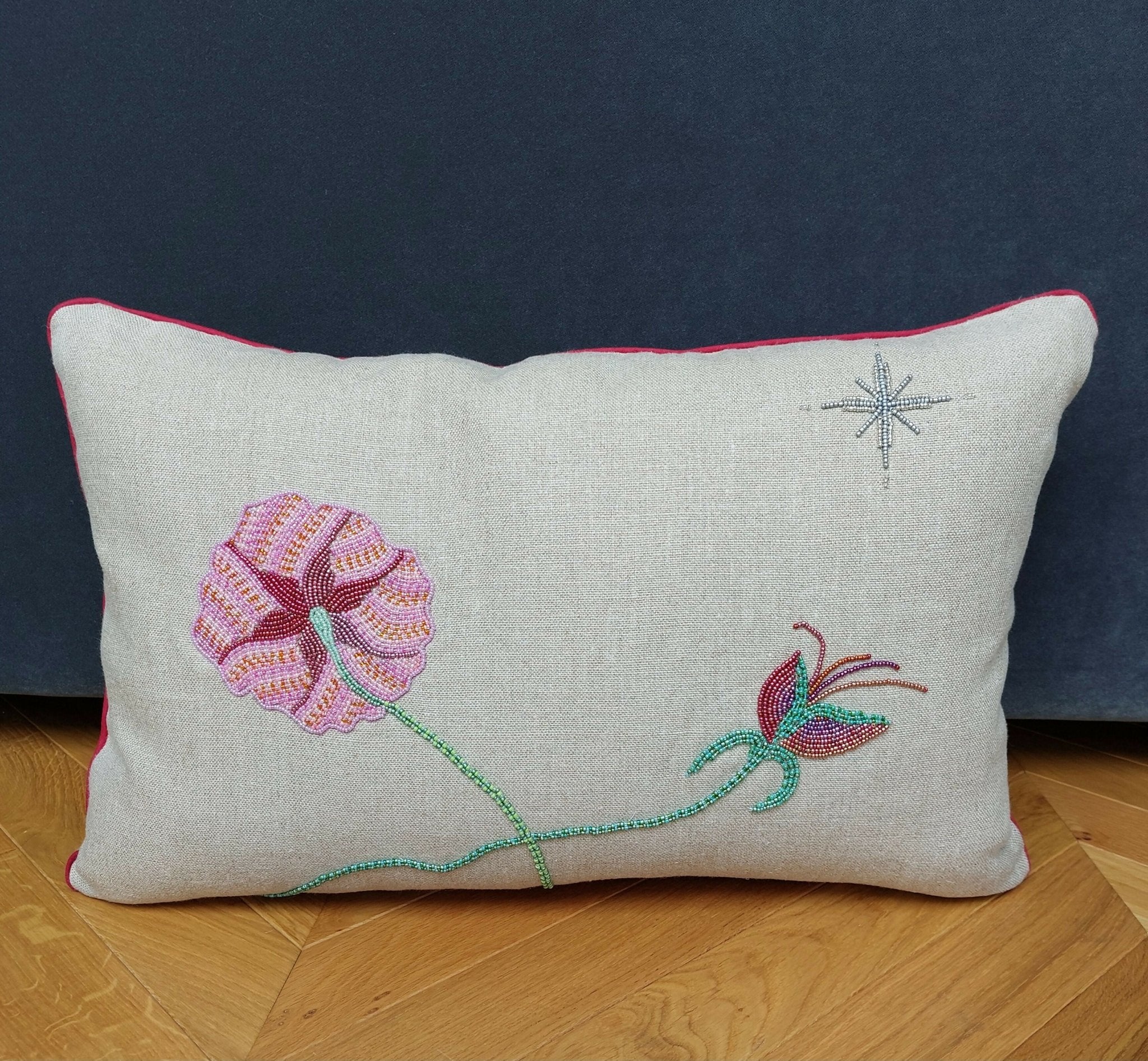 Coussin Collection "Fleurs au clair de lune", Fleurs - Ethic Atelier