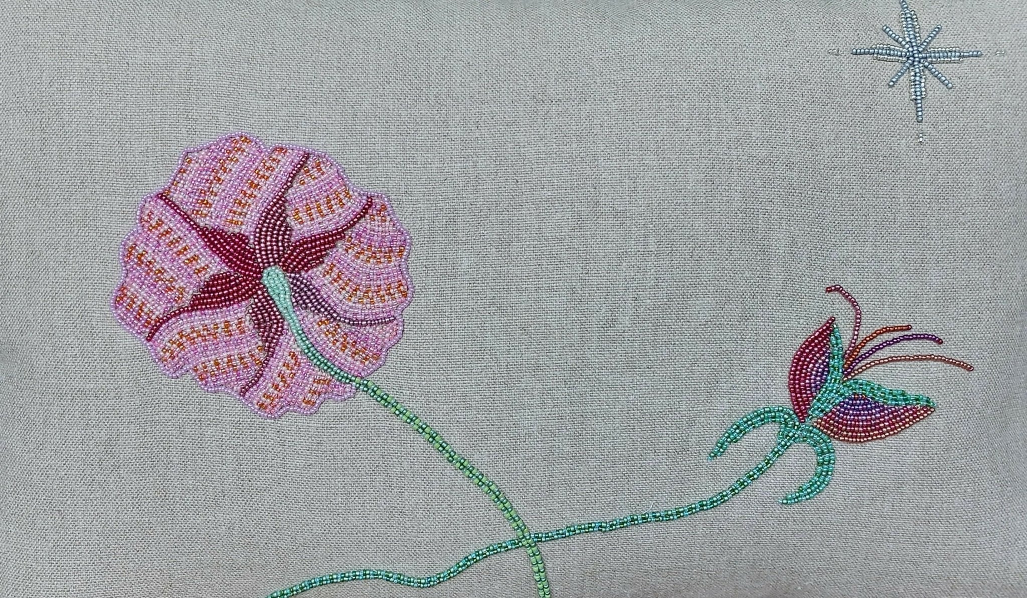 Coussin Collection "Fleurs au clair de lune", Fleurs - Ethic Atelier