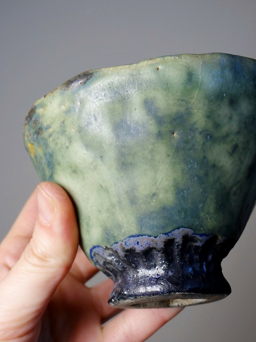 Duo de bols en céramique/grès artisanaux "Wabi - Sabi" dépareillés vintages - Ethic Atelier