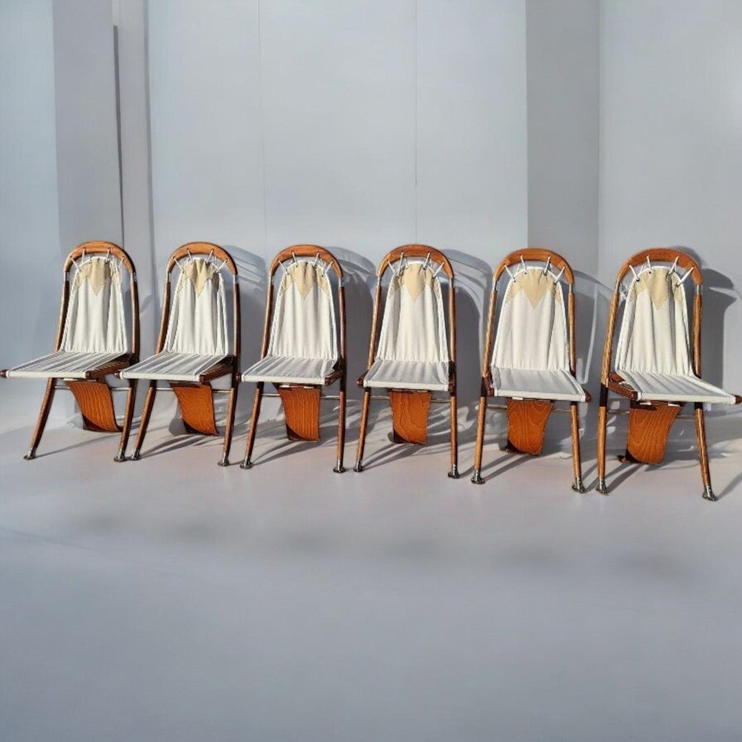 Exceptionnel Lot de 6 Chaises Babord de Salle à Manger - Deck Line - Décoration de Bateau - Ethic Atelier