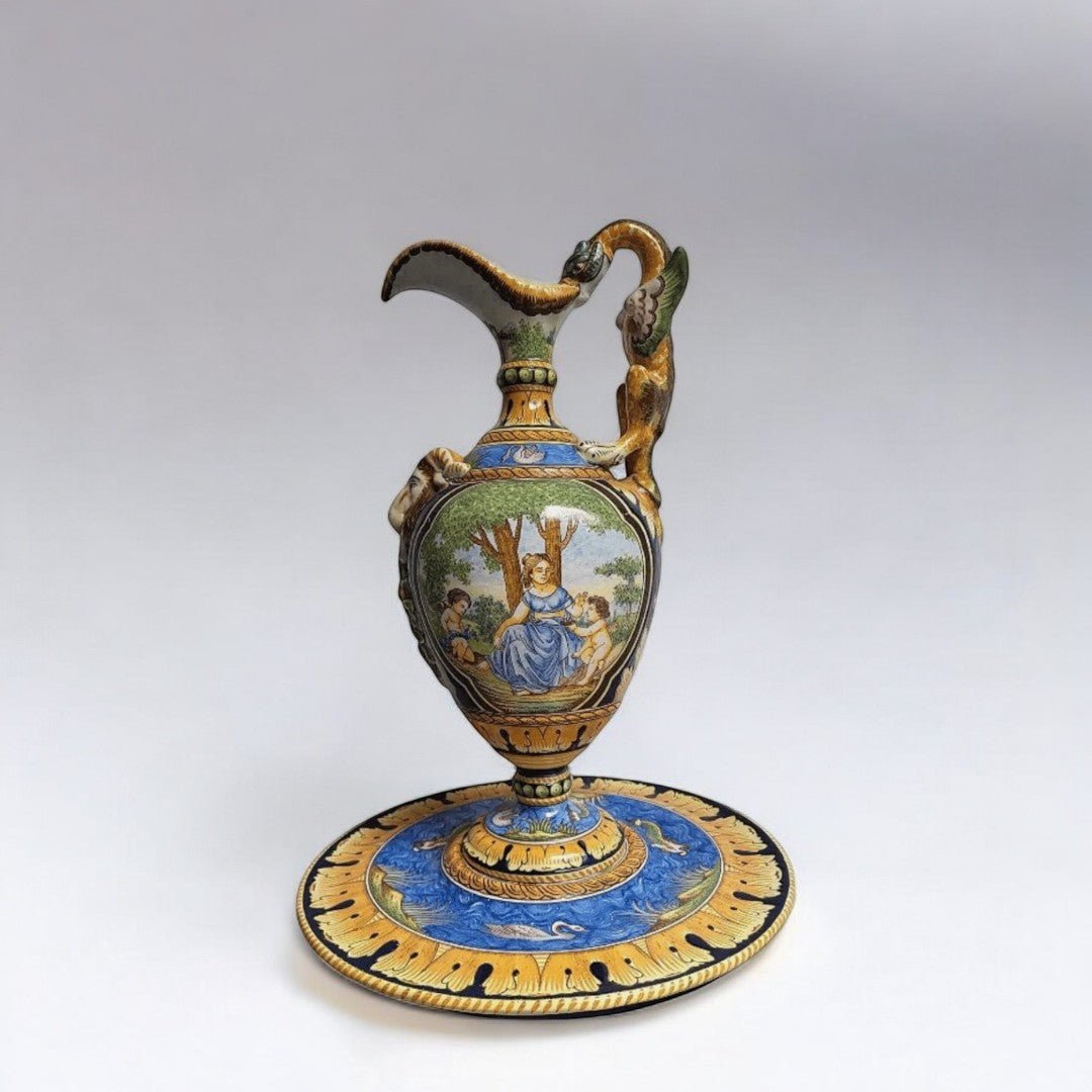 Exceptionnelle Aiguière + Plat en Faïence de Nevers Montagnon - Ethic Atelier