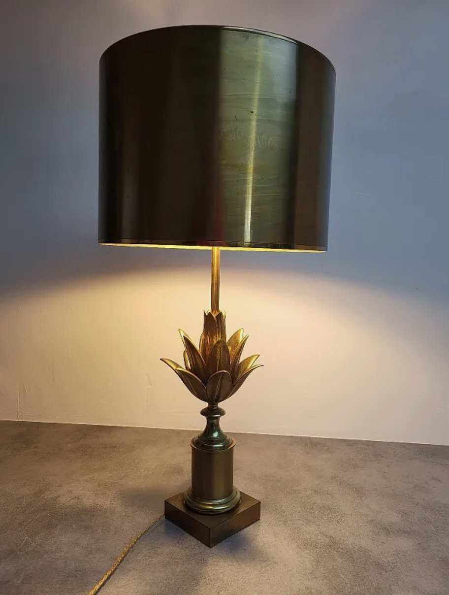 Exceptionnelle Lampe en Bronze Maison Charles et Fils - Fleur de Lotus - Ethic Atelier