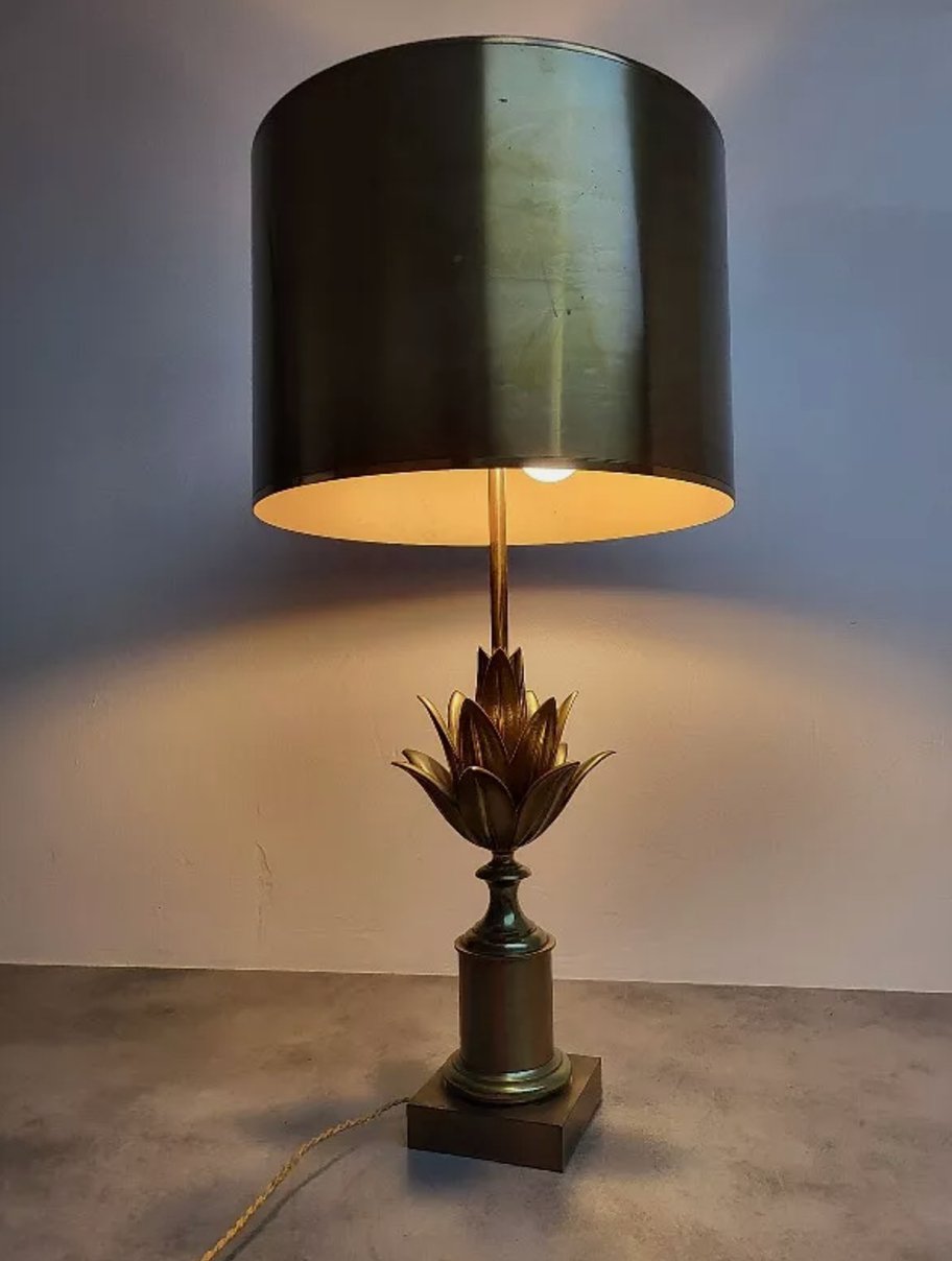 Exceptionnelle Lampe en Bronze Maison Charles et Fils - Fleur de Lotus - Ethic Atelier