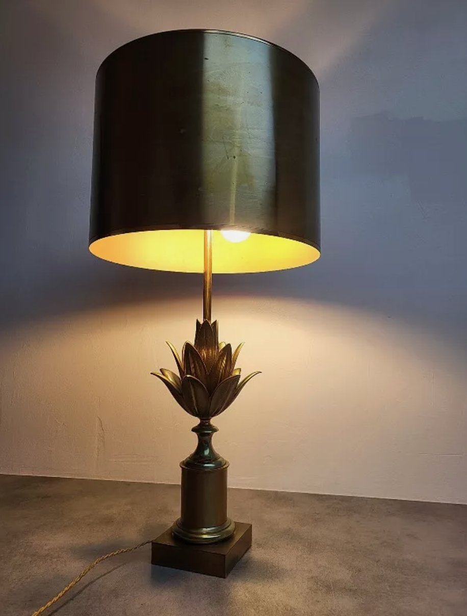 Exceptionnelle Lampe en Bronze Maison Charles et Fils - Fleur de Lotus - Ethic Atelier