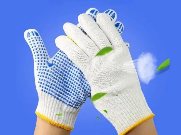 Gants de Travail en Fil Blanc - Confort et Protection - Projet de rénovation DIY - Ethic Atelier