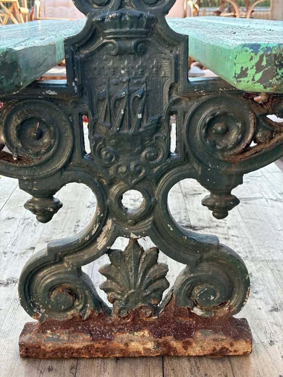 Grand Banc de Jardin Public de la Ville de Paris 1875 – Élégance et Histoire - Ethic Atelier