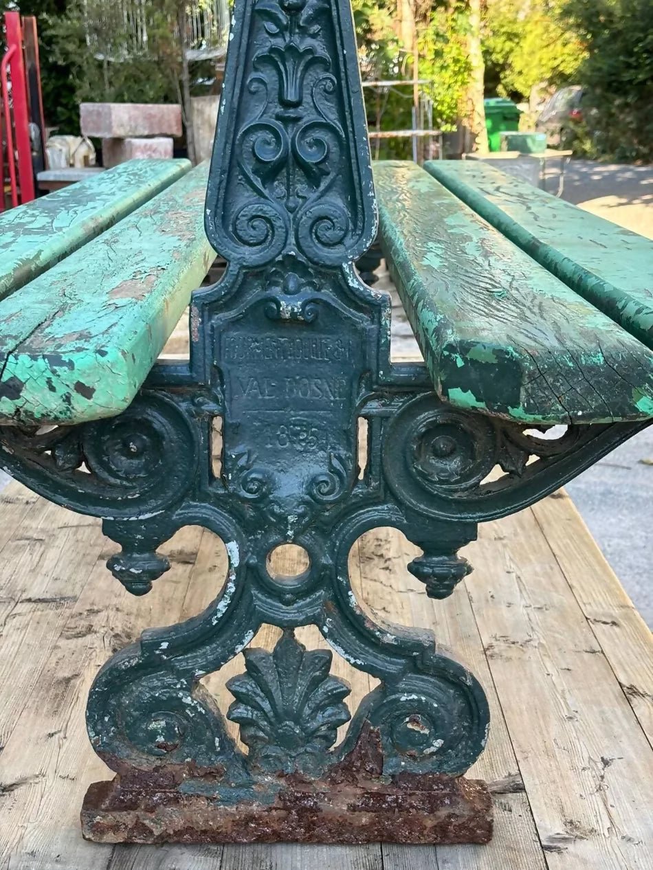 Grand Banc de Jardin Public de la Ville de Paris 1875 – Élégance et Histoire - Ethic Atelier