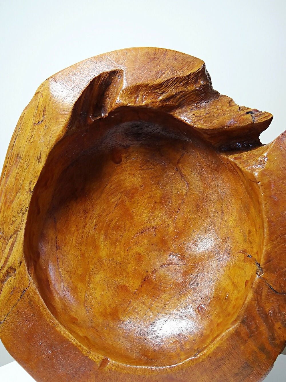 Grand bol à noix ou vide poche vintage en bois de Teck Italie années 60 - 70 - Ethic Atelier