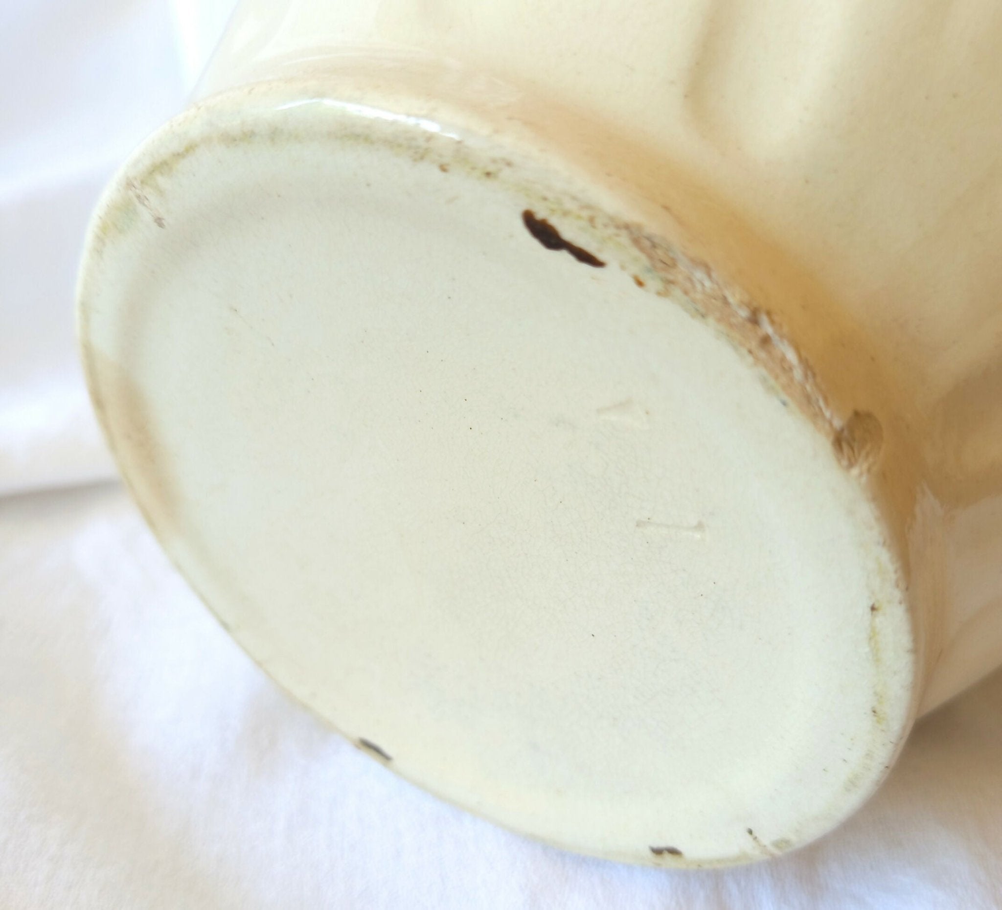 Grand broc décor clématites polychrome - Fin XIXe début XXe - Ethic Atelier