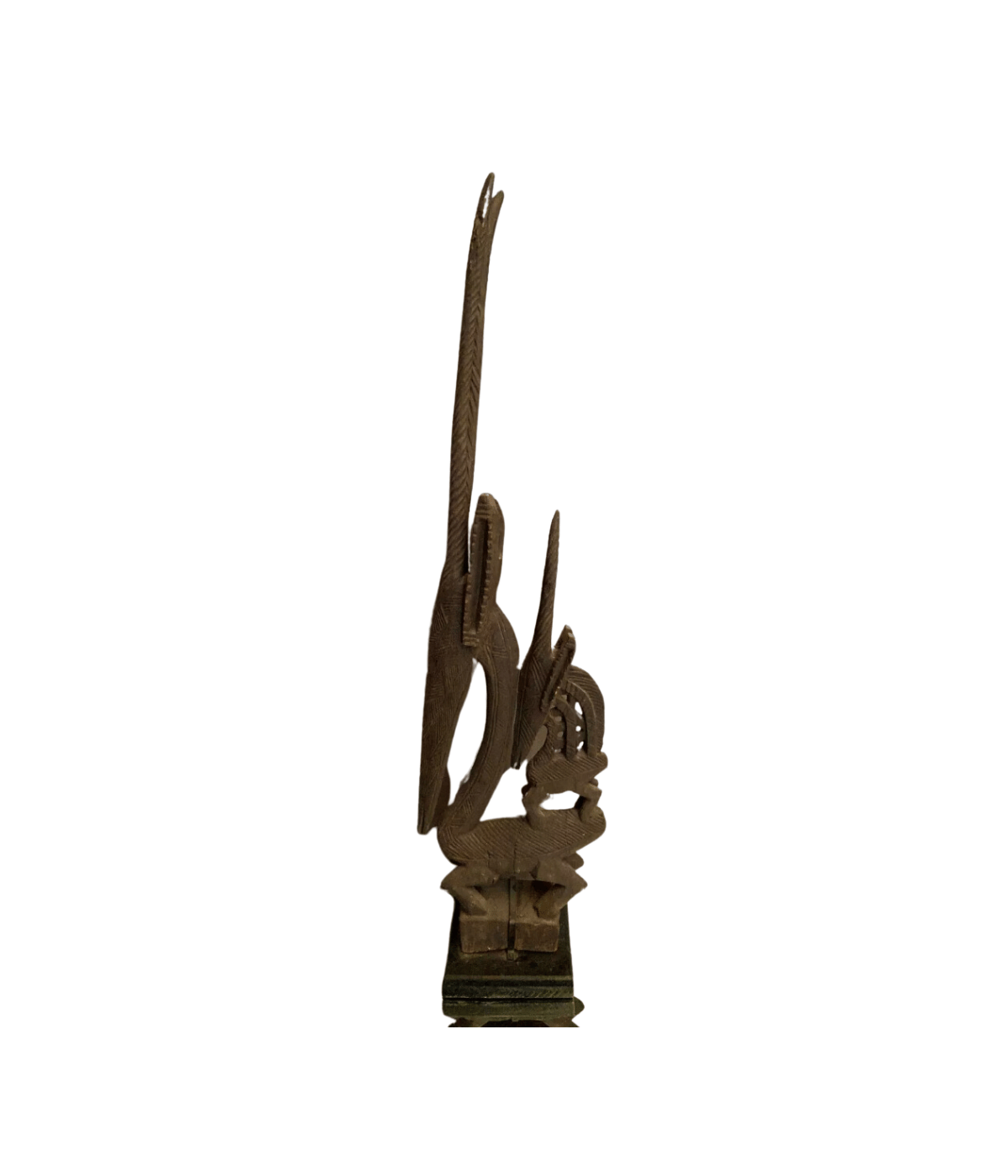 Grand Masque Cimier Asmat Sepik en Bois – Mali 111 cm - Ethic Atelier