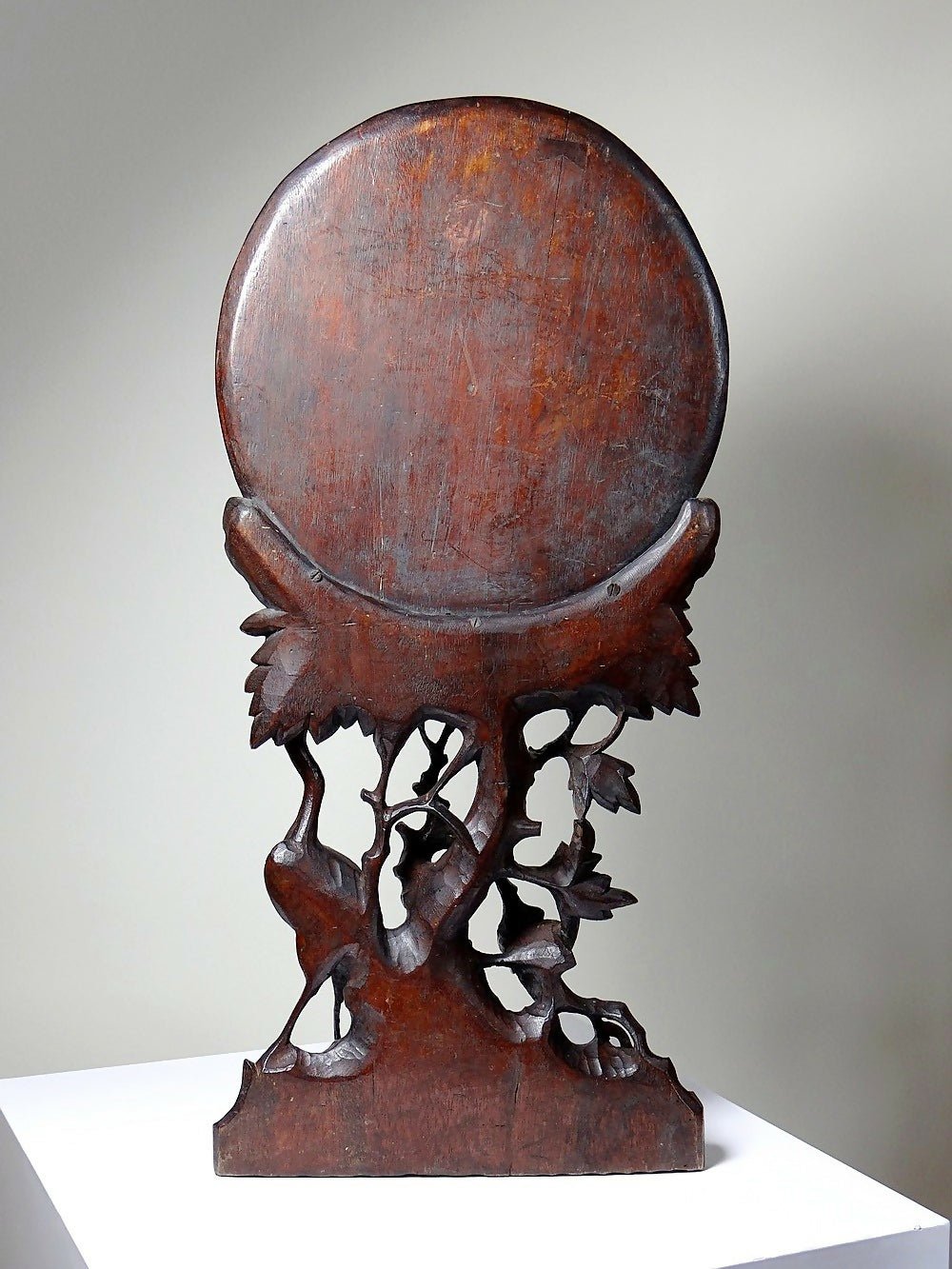 Grand panneau par à vent de table d'Asie XIXe bois de rose sculpté - Ethic Atelier