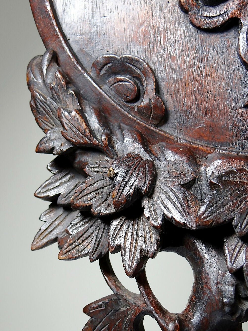 Grand panneau par à vent de table d'Asie XIXe bois de rose sculpté - Ethic Atelier