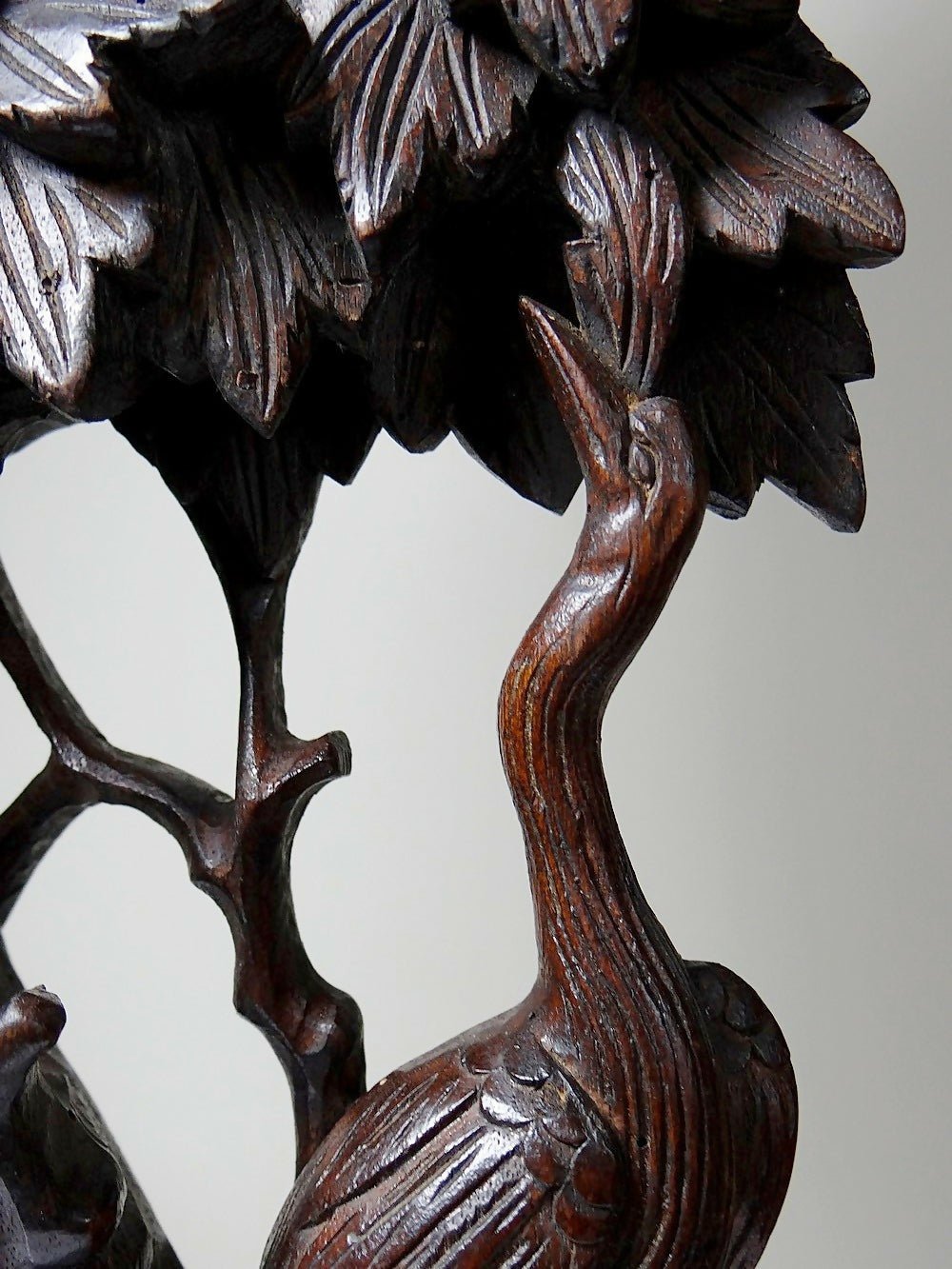 Grand panneau par à vent de table d'Asie XIXe bois de rose sculpté - Ethic Atelier