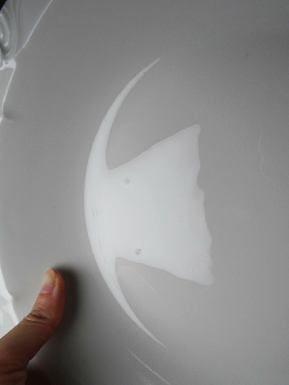 Grand plat de service creux porcelaine fine de Limoges blanche vintage/ancien - Ethic Atelier