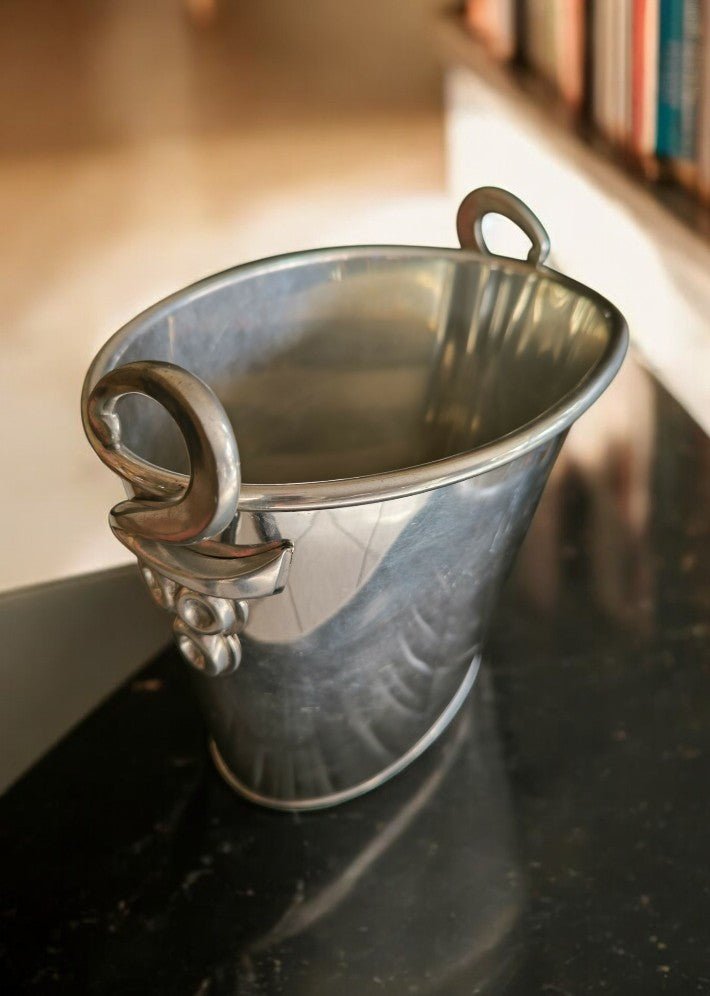 Grand seau à champagne en étain poli - Ethic Atelier