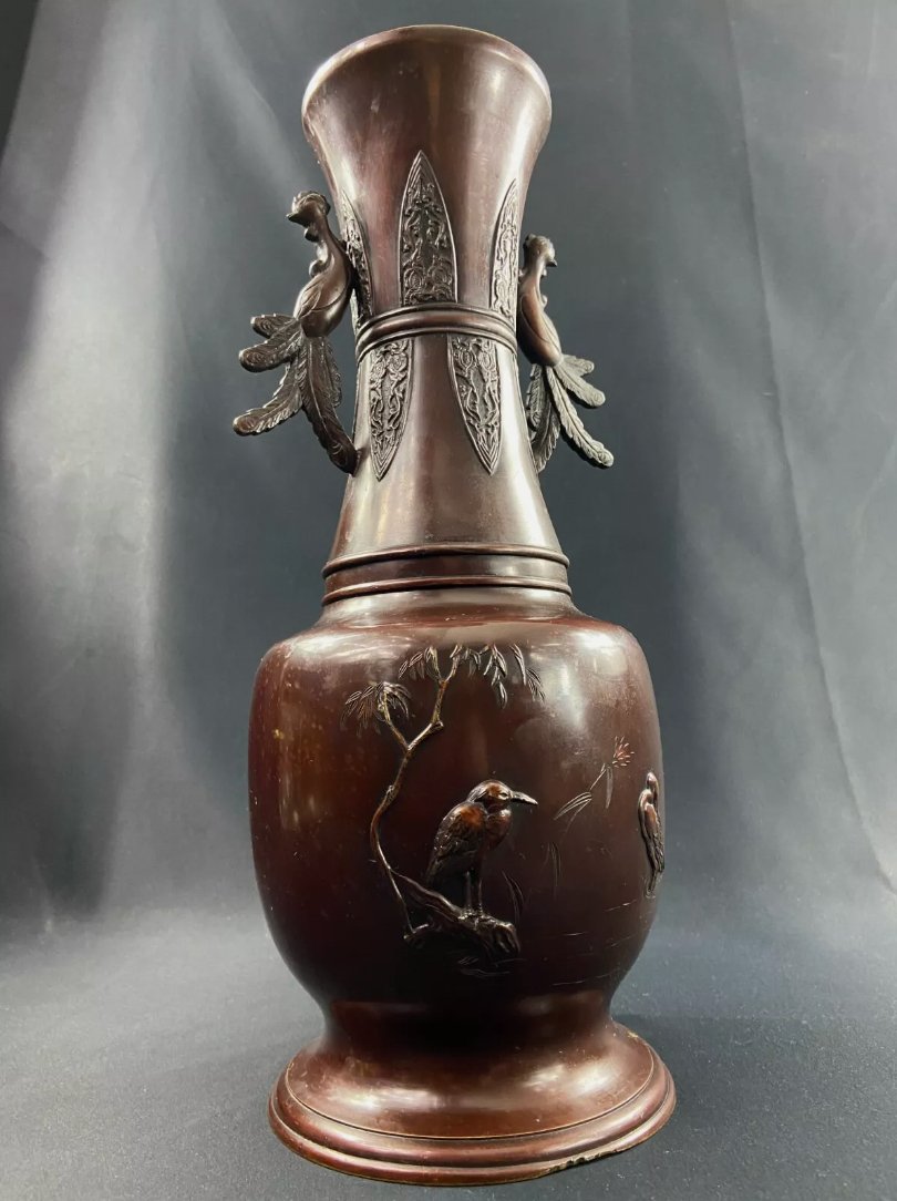 Grand Vase en Bronze Japonais Meiji – XIXe Siècle et Avant - Ethic Atelier