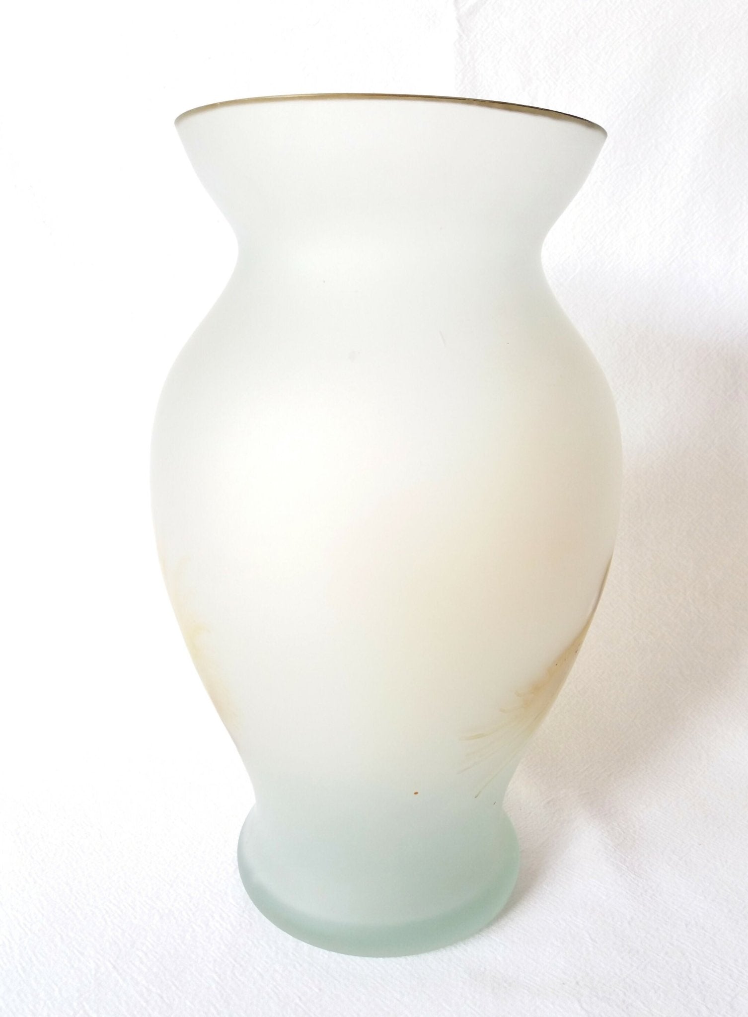 Grand vase en pâte de verre à décor tacheté multicolore signé - XXe siècle - Ethic Atelier