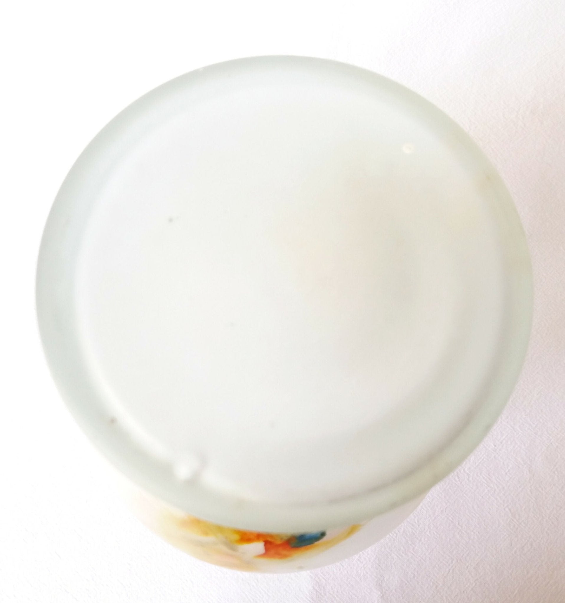 Grand vase en pâte de verre à décor tacheté multicolore signé - XXe siècle - Ethic Atelier