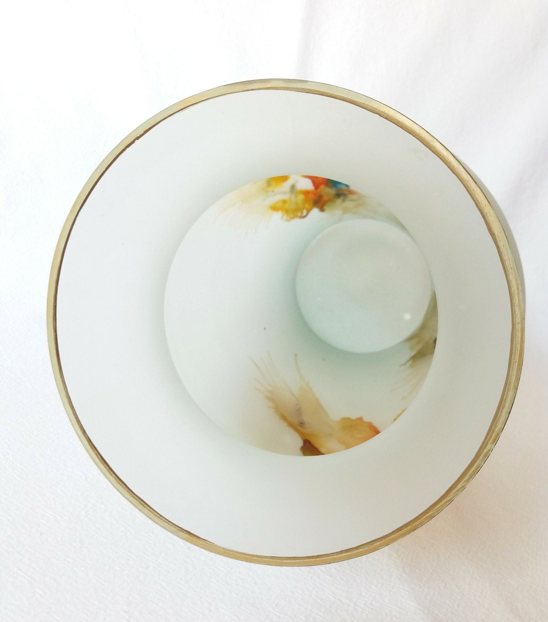 Grand vase en pâte de verre à décor tacheté multicolore signé - XXe siècle - Ethic Atelier