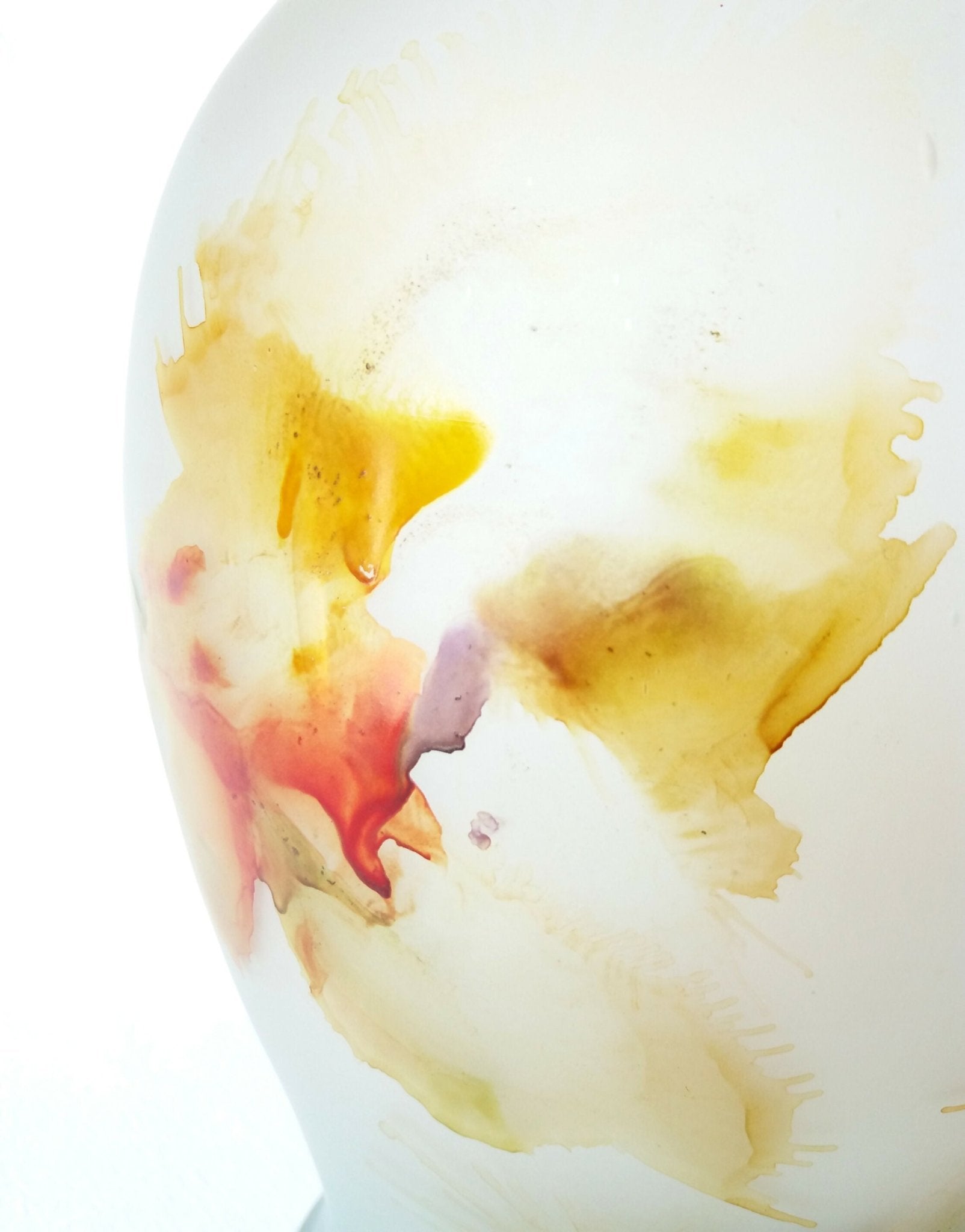 Grand vase en pâte de verre à décor tacheté multicolore signé - XXe siècle - Ethic Atelier