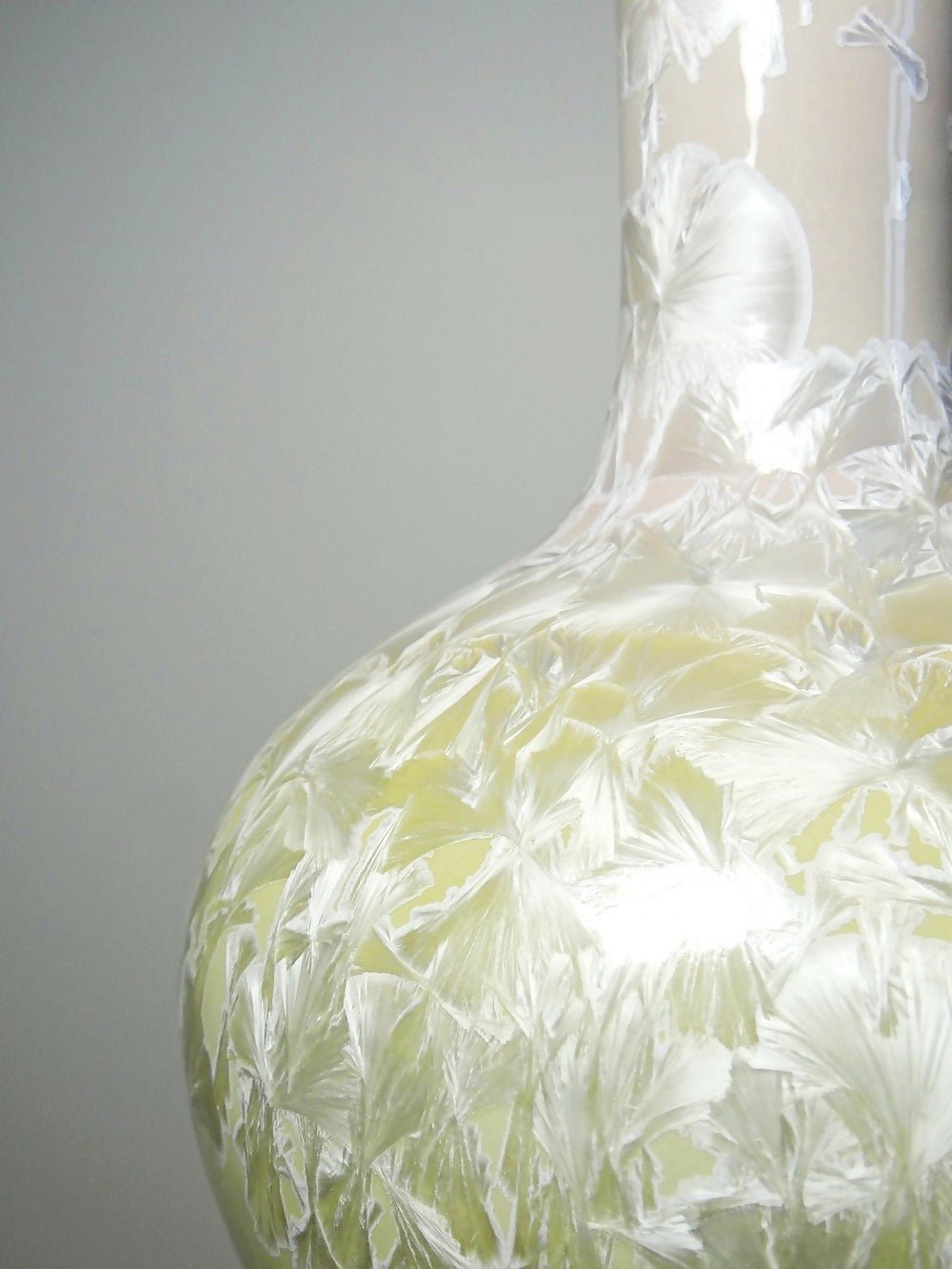 Grand vase globulaire porcelaine émaux cristallins Jingdezhen Zhi vintage - Ethic Atelier