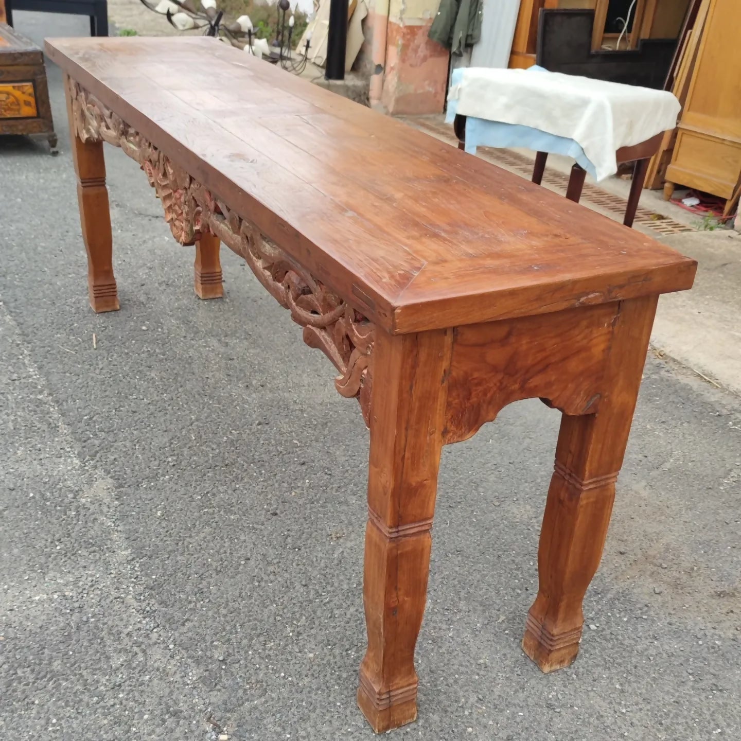 Grande console en teck asiatique - Ethic Atelier