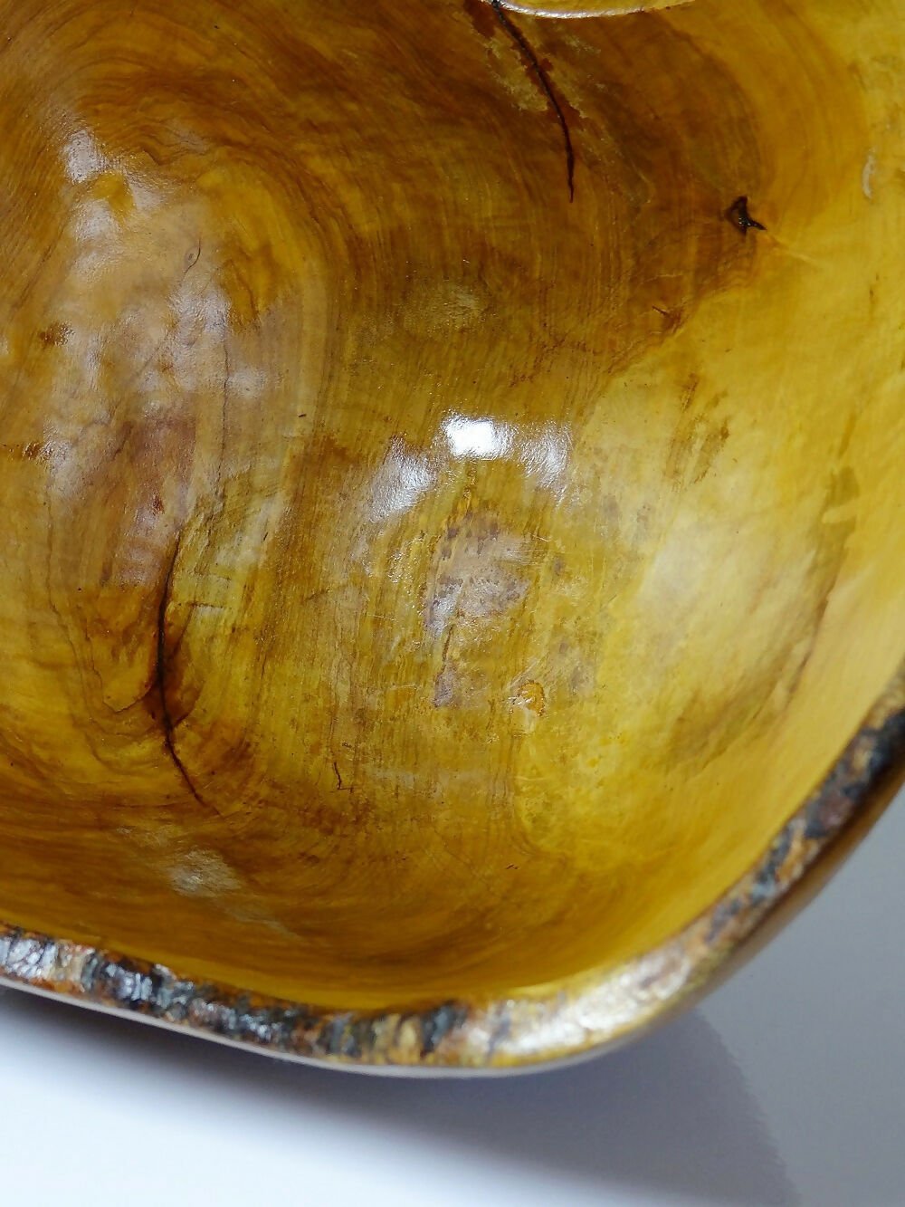 Grande coupe en bois d'olivier Riviera brutaliste artisanat circa 1950 - Ethic Atelier