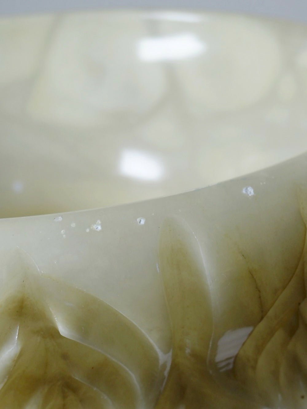 Grande potiche médicis en albatre/marbre jaunâtre style belle époque - Ethic Atelier