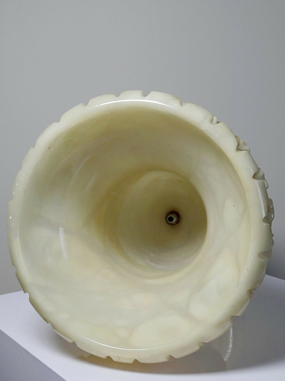 Grande potiche médicis en albatre/marbre jaunâtre style belle époque - Ethic Atelier