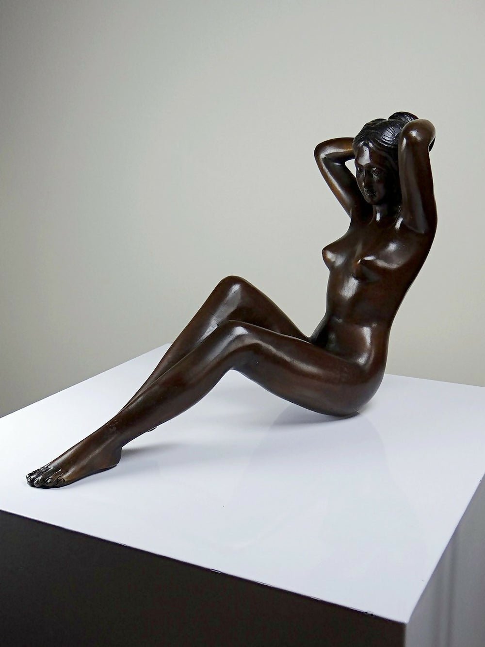 Grande statuette femme nue, Vénus en bronze de charme vintage - Ethic Atelier